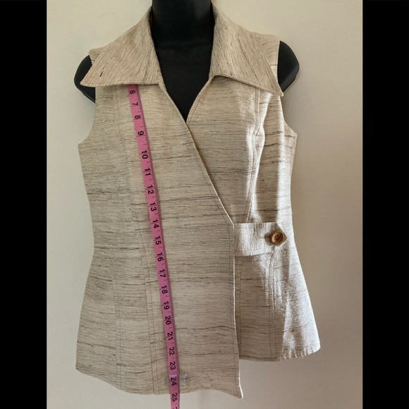 VTG GANTOS RAW SILK VEST. 4 - Picture 3 of 9